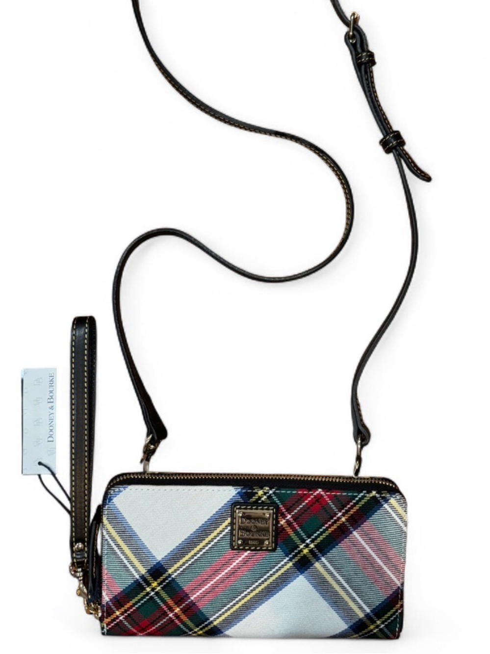 NWT Dooney & Bourke Tartan Plaid Crossbody wallet